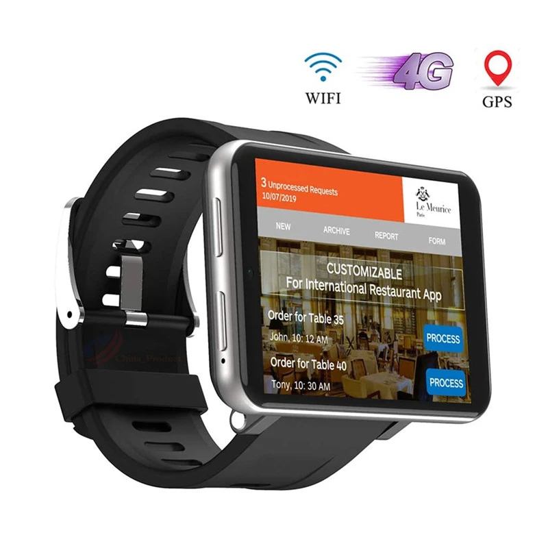 

DM100 3GB 32GB Smart Watch 4G LTE 2.86" IPS HD Large Screen Android 7.1 MTK6739 With Sim Card 2700mAh Battery GPS 5MP Smartwatch