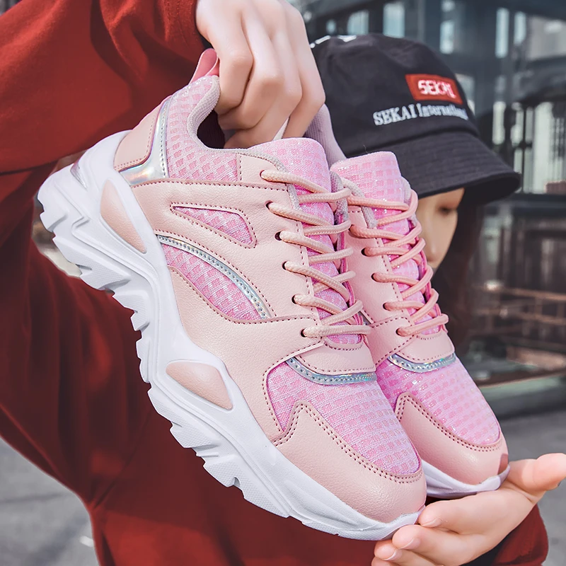 

Summer Women Mesh Sport Sneakers Korean Students Casual SkateBoardding Run Shoes Big Size 41