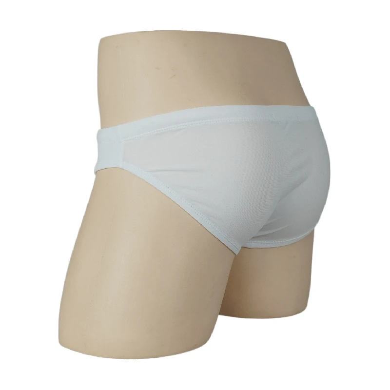 Hot Sale Top Fashion Men's Sexy White Low-waisted Briefs Swimsuit Bikini Speed-dry Trunks | Two-Piece Separates