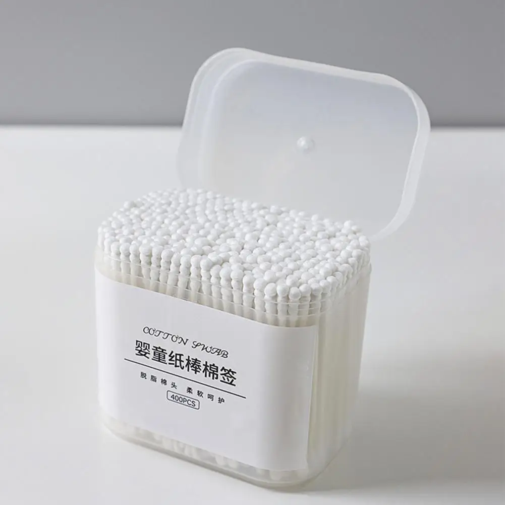 

200Pcs/400Pcs Multifunctional Cotton Swab Eco-friendly Dual-head Cotton Buds Wood Sticks Nose Ears Cleaning Health Care Tools