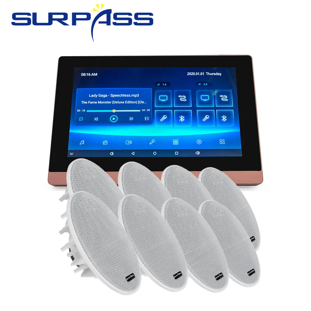 Настенный Bluetooth-усилитель с умным сенсорным экраном Wi-Fi Fm Hi-Fi | Электроника