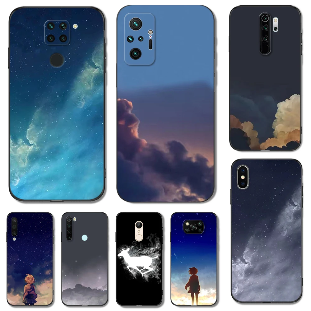 

Black tpu Case For Xiaomi Redmi 9T Note 9T Note 10 8 8T 7 5G 4G Pro 10S Beautiful Sceneure