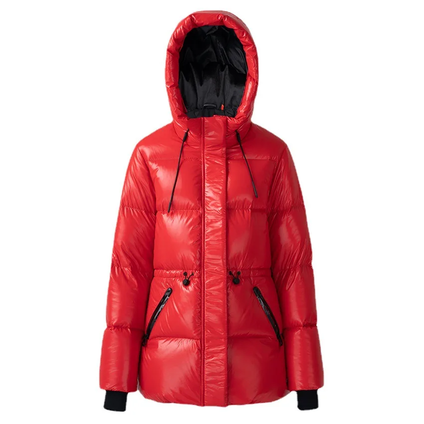 90 Goose Down Jacket Female Waterproof High-end Warm Hooded Design Thickened Short Coat Autumn and Winter New