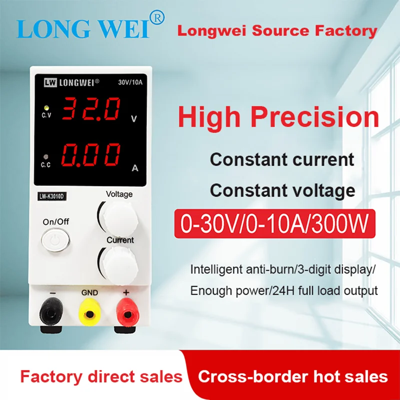 Longwei LW K3010D 3LED 30V10A Регулируемый источник питания постоянного тока лабораторный