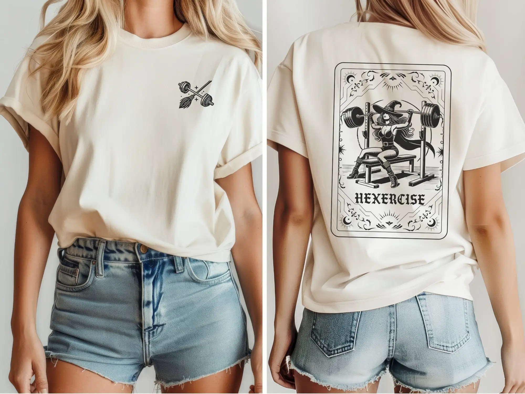 Футболка для тренировок в тренажерном зале мышечная мама ведьма женская