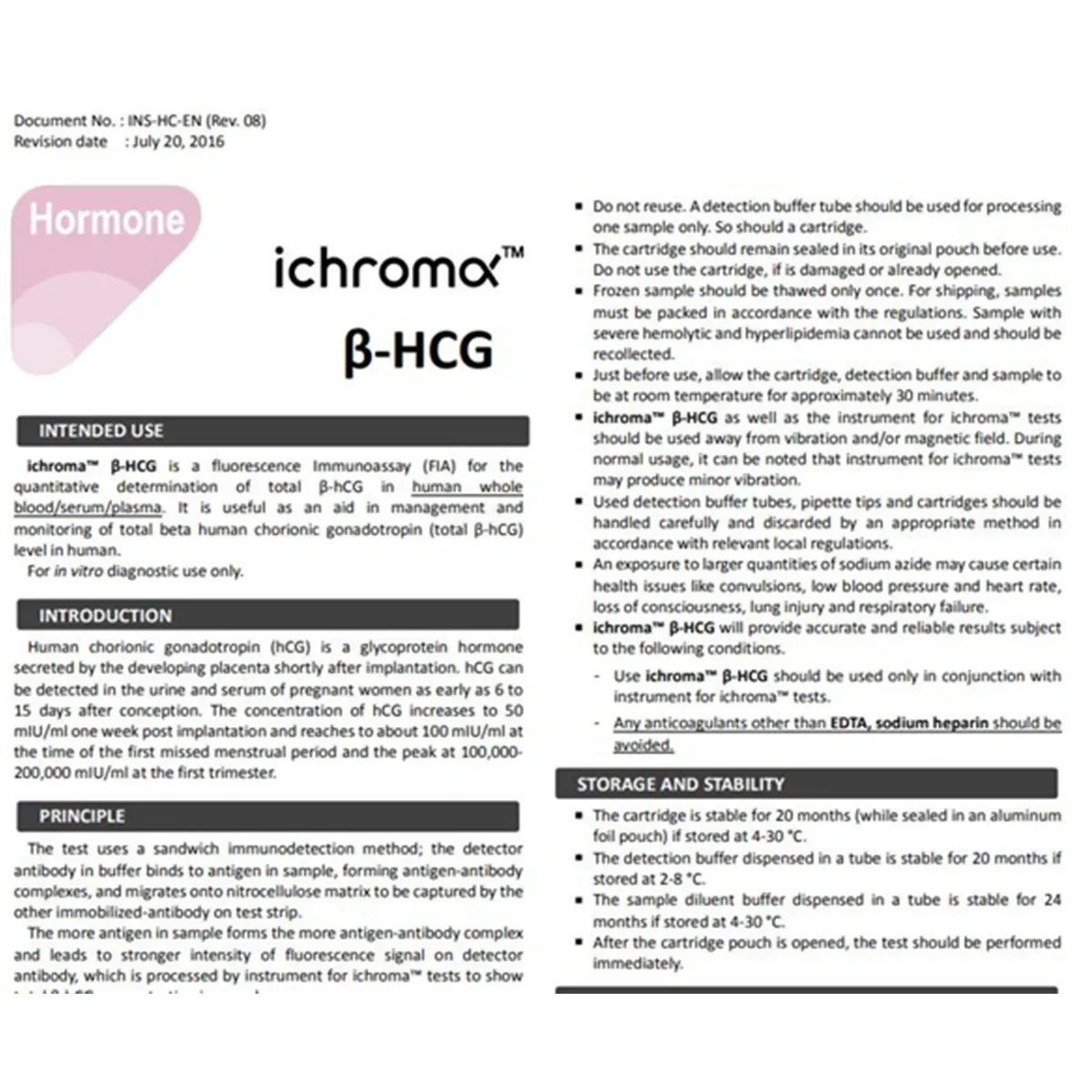 Флуоресцентный иммуноферментный гормоновый анализатор Ichroma больничная клиника