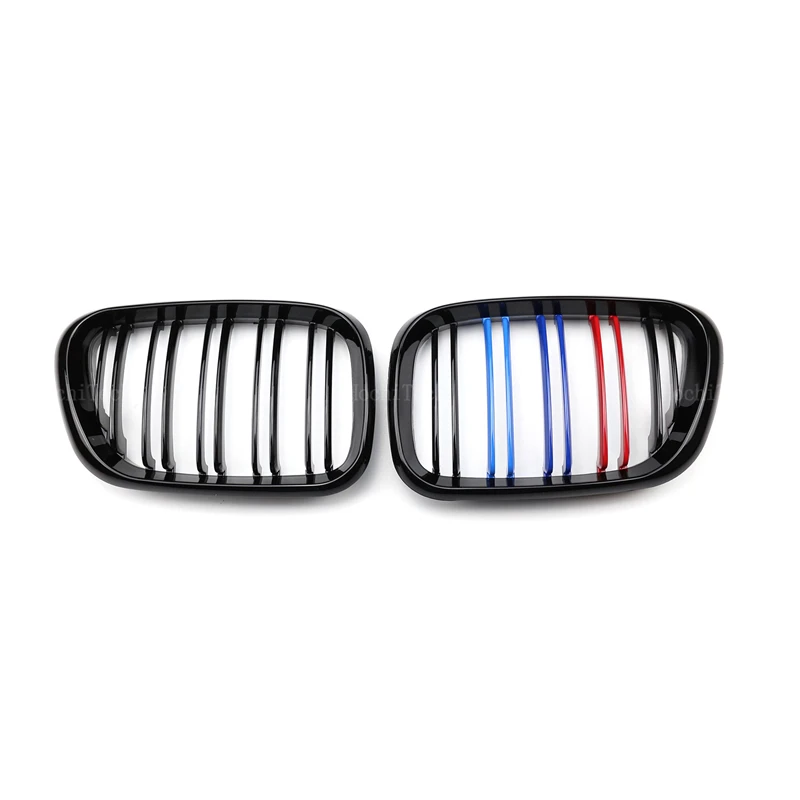 Автомобильный глянцевый черный решетка переднего бампера для BMW X5 E53 Pre-LCI 1999 2000 2001
