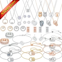 swa fashion women jewelry sets further geometric classic crystal collection earrings necklaces bracelets rings romantic gift