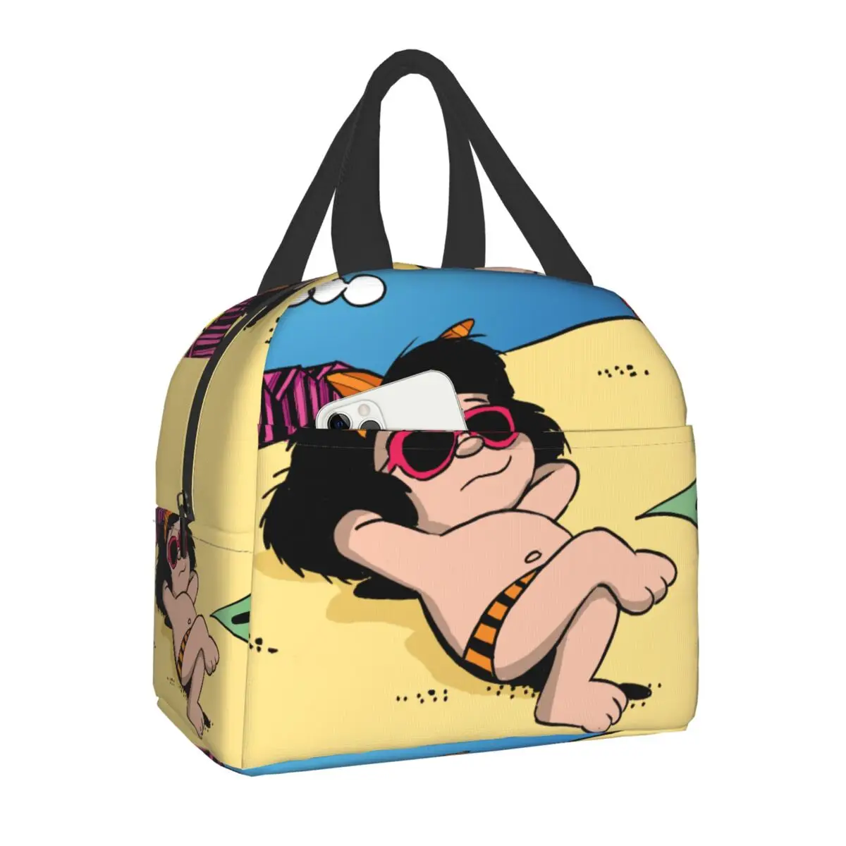 

Забавная сумка для обеда Mafalda, термоохладитель, изолированный Ланч-бокс для мужчин, женщин, детей, школьная офисная сумка для еды, кемпинга, сумки для пикника