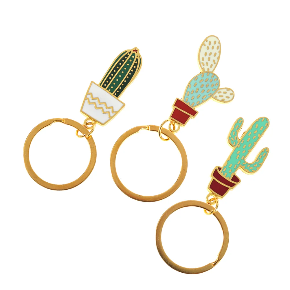 

Keychain Hanging Key Pendantkeychains Ring Purse Tropical Bag Enamel Cartoon Cell Chain Succulentfor Car Charms Backpack