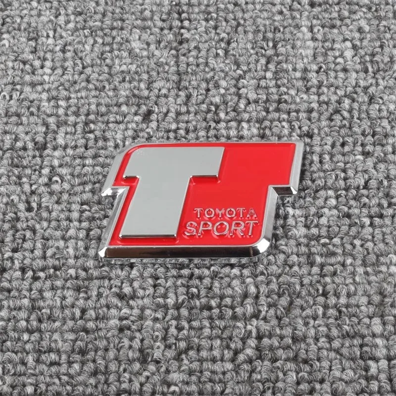 

Автомобильный T Sport логотип багажника, эмблема кузова, наклейки, наклейка для Toyota 86 CHR SUPRA Corolla Prius YARiS Hilux Camry RAV4, аксессуары