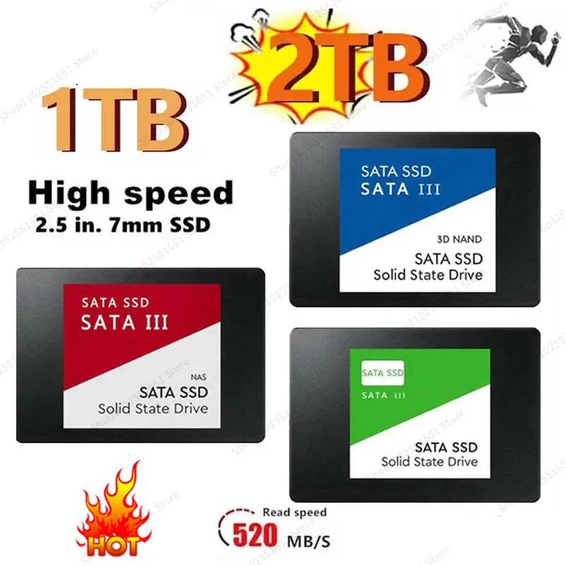 

4TB Fast SATA SSD 2.5Inch High Speed SSD 500GB HD 1TB Internal SSD 2TB Solid State Drive Disque SSD de 4 To For Laptop Notebook