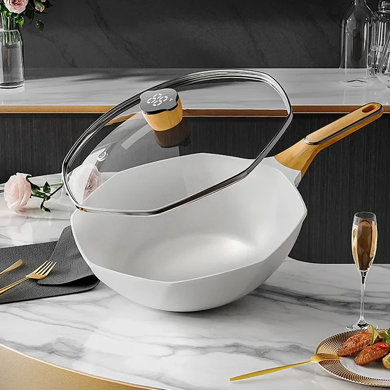 

Каменная сковорода NEW2023 Maifan, многофункциональная антипригарная сковорода с деревянной ручкой и плоским дном, восьмиугольная форма, Сопроти...