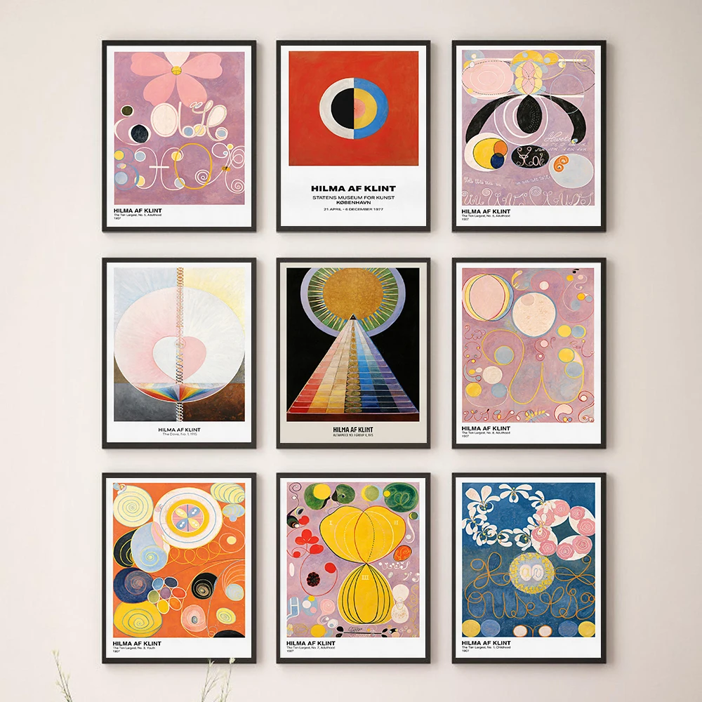 

Modern Retro Poster Hilma Af Klint Canvas Painting Fashion Art Print Spiritual Abstract Wall Picture For Living Room Home Decor
