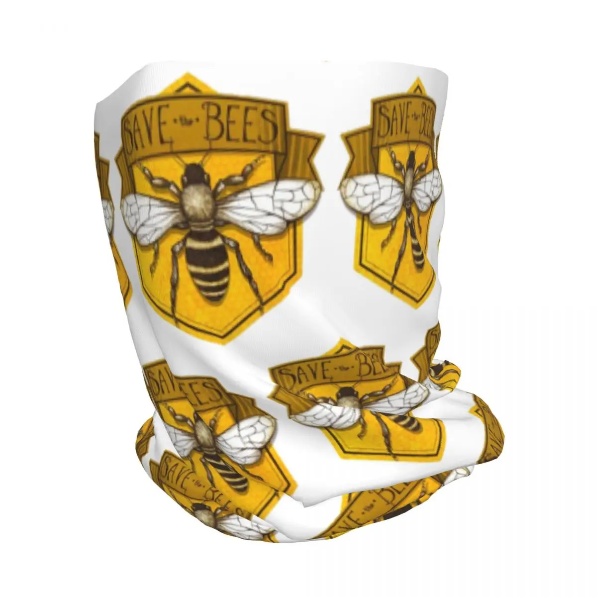 Фото Бандана с принтом Save The Bees, волшебный шарф, теплая повязка на голову, шапка-бини для мужчин и женщин, ветрозащитная, для взрослых №3