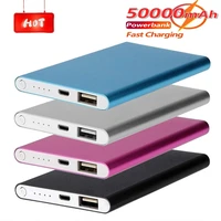 50000mah Ultra-thin Power Bank Portable Charger External Battery USB Mobile Power Powerbank Charger for Xiaomi Samsung IPhone