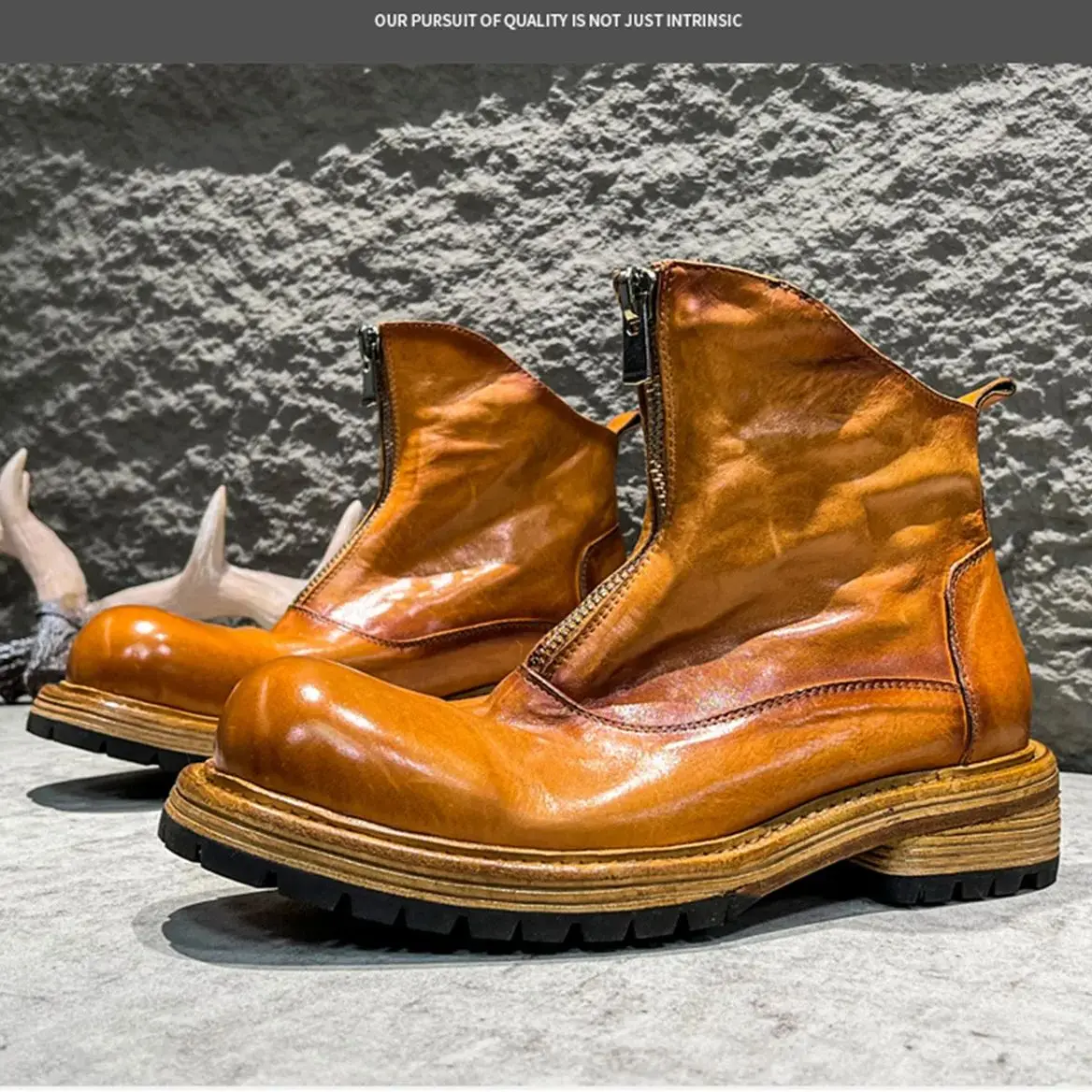 Оригинальные дизайнерские джинсовые ботинки Goodyear ручной работы в стиле ретро с