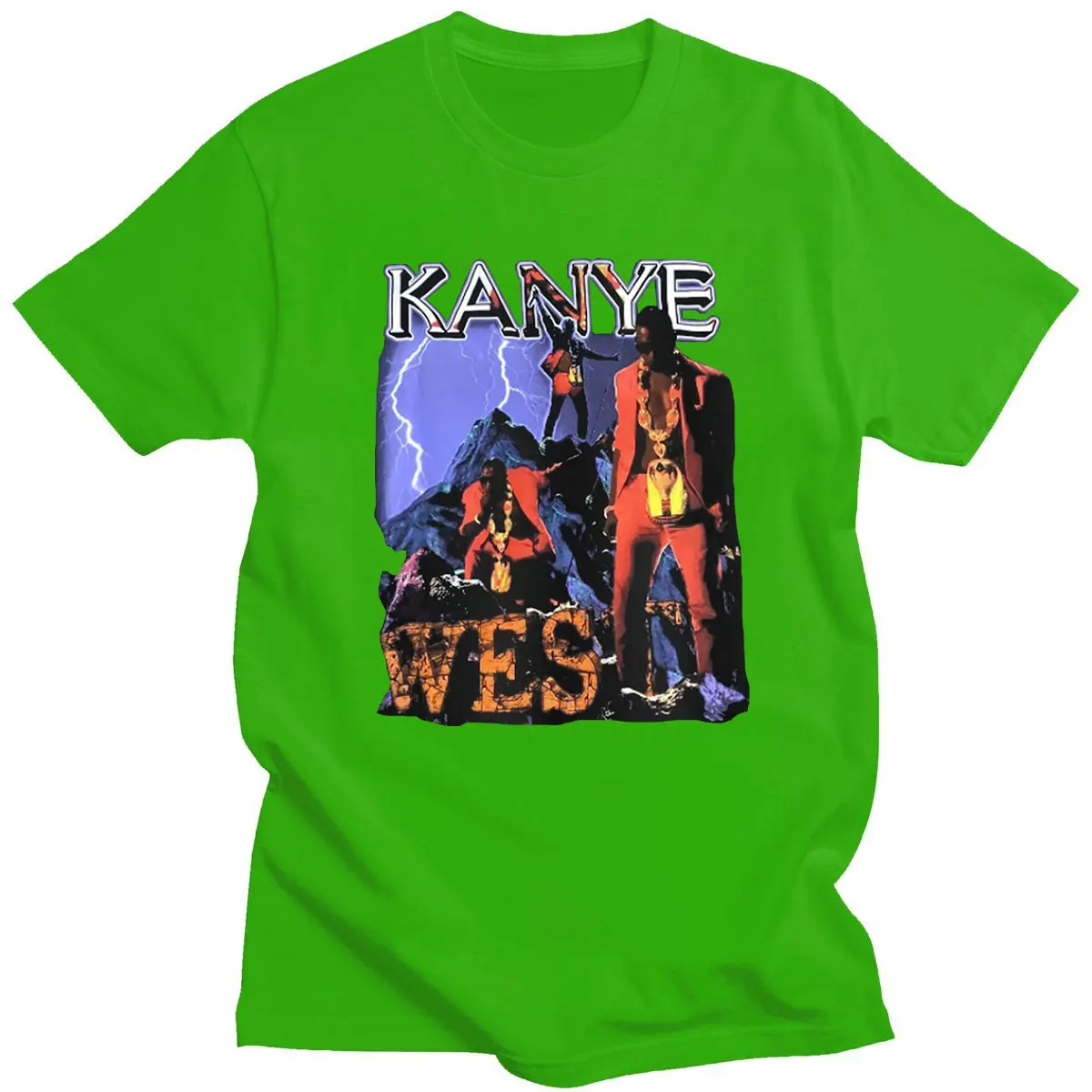 

2021 Hot Sale Fashion Style Couple New Wears Kanye West Printed Couple T-shirts Cotton Unsiex Classic Trend Tshirt Daily Clothes