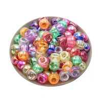 200pcs 6x9mm transparent acrylic round beads loose spacer beads jewelry makeing diy handmade necklace bracelet crafts material