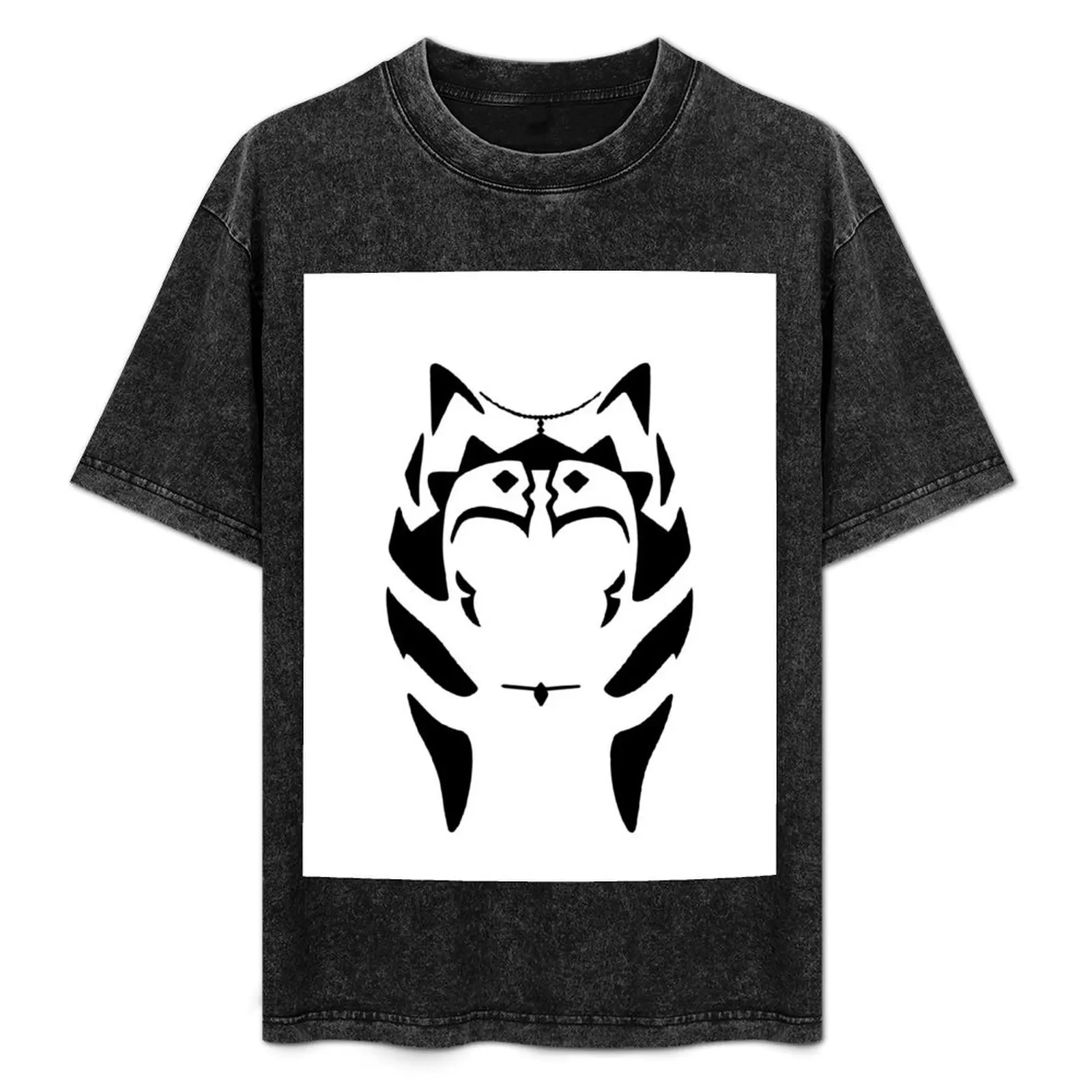 Футболка Ahsoka Tano лето 2025 года футболки большого размера в стиле аниме мужская