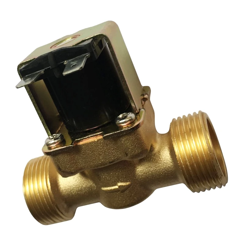 

3/4" Brass Electric Solenoid for VALVE DC12V DC24V AC220V Normally Closed Easy Connection Water Inlet for VALVE Drop Shipping