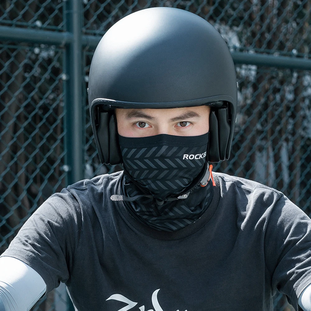 

ROCKBROS Sunscreen Mask Summer Ice Silk Riding Facial Mask Anti UV Sweat Absorbing Breathable Sports Scarf Facial Mask Outdoors
