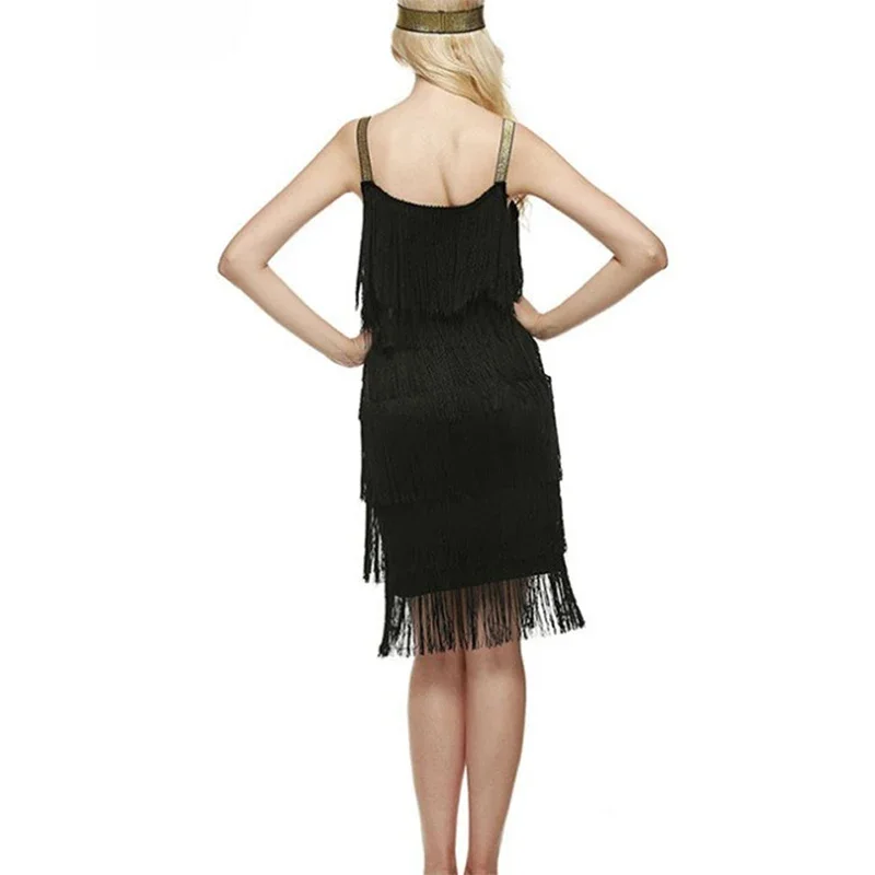 Женское платье-Чарльстон с ростом 20 коктейльное платье Гэтсби бахромой для