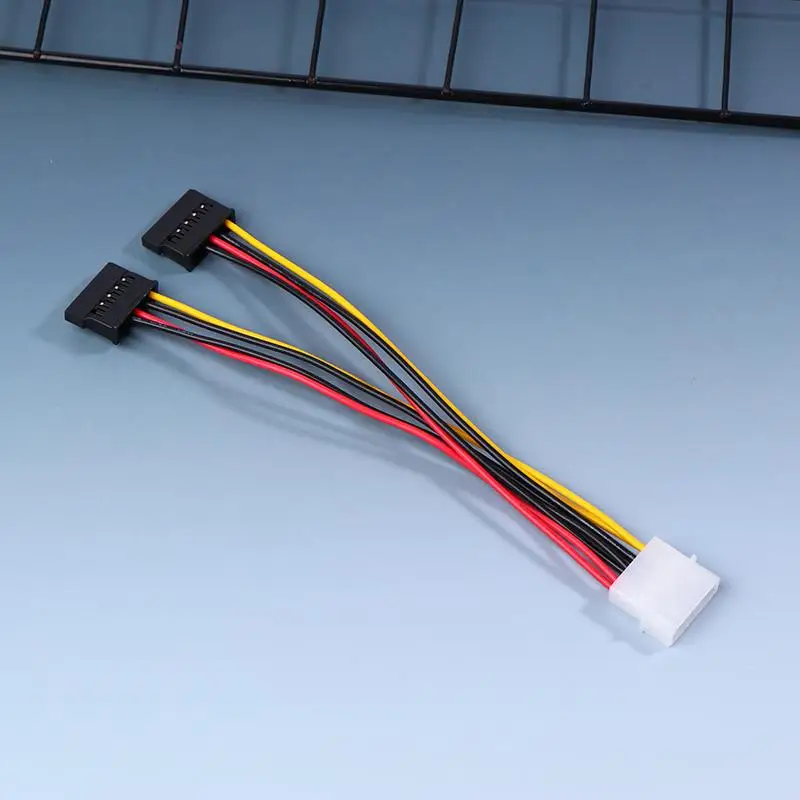 Фото IDE Molex 4-контактный на 2 кабеля питания SATA Последовательный разветвитель ATA Y Жесткий драйвер Двойной удлинитель Разъем адаптера №1