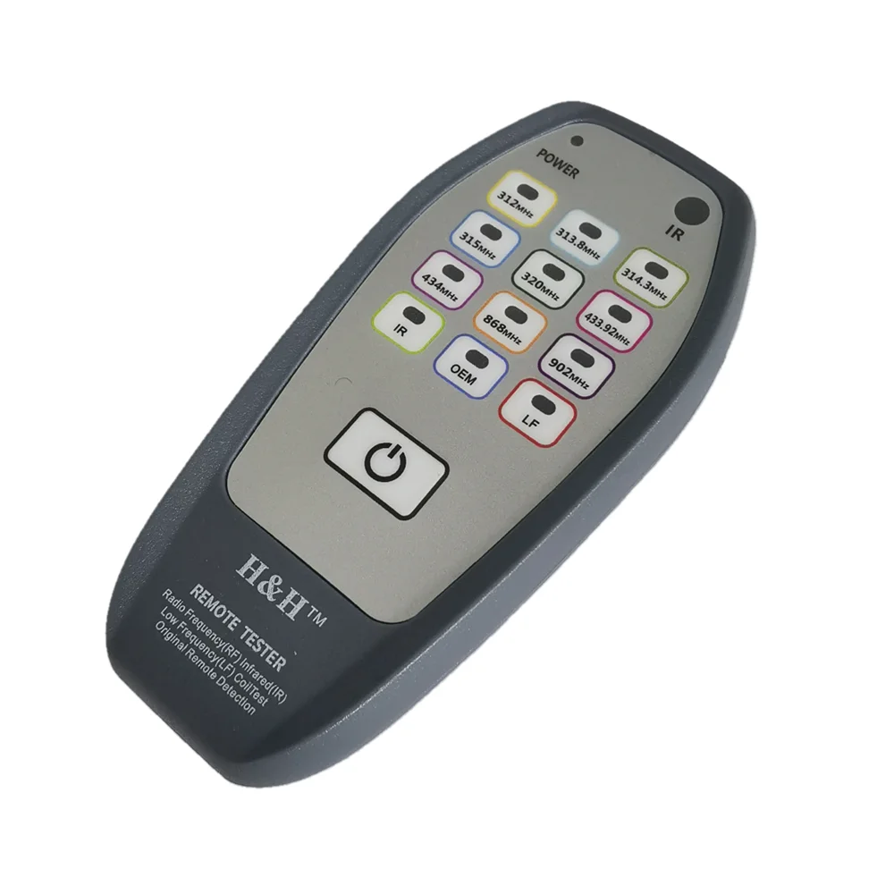 

H&H Remote Control Frequency / IR / LF Coil Tester 312MHz / 313.8MHz / 314.3MHz / 315MHz / 320MHz / 433.92MHz / 434MHz / 868MHz