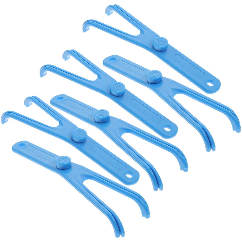 

6 Pcs Dental Floss Holder Braces Flossers Oral Cleaning Tools Handle Stick Pick Pp Replaceable Flosses Reusable Picks