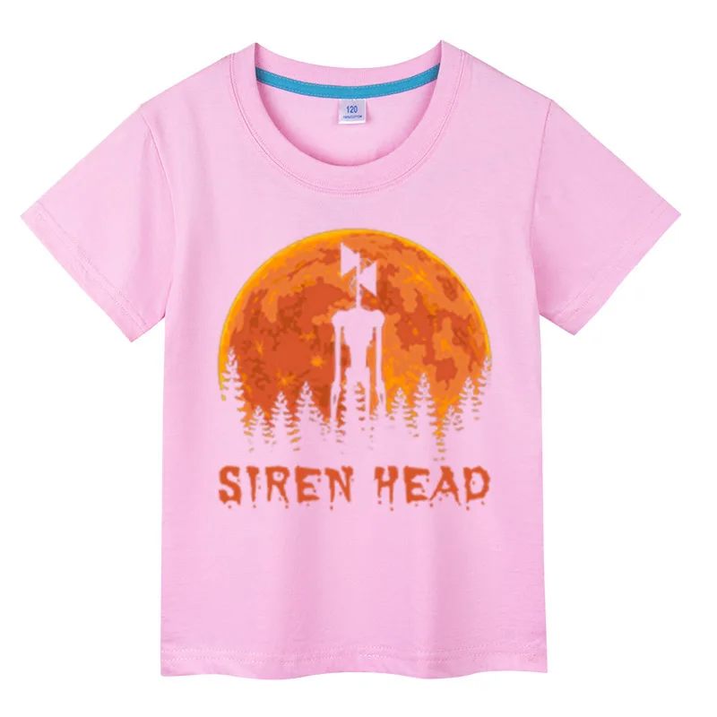 Футболки для мальчиков и девочек с принтом в виде ужасной сирены летние
