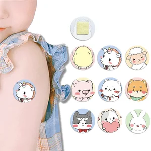 120pcs/lot Cartoon Vaccinum Skin Patch Tape Sticker Waterproof Breathable Band Aid Round Shaped Adhe in Pakistan