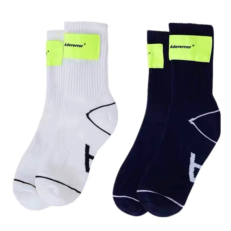 

Ader socks ADER fluorescent Velcro sports trend Street creative sports men's and women's medium tube socks