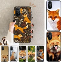 cute cartoon fox clear phone case for huawei honor 20 10 9 8a 7 5t x pro lite 5g black etui coque hoesjes comic fash design