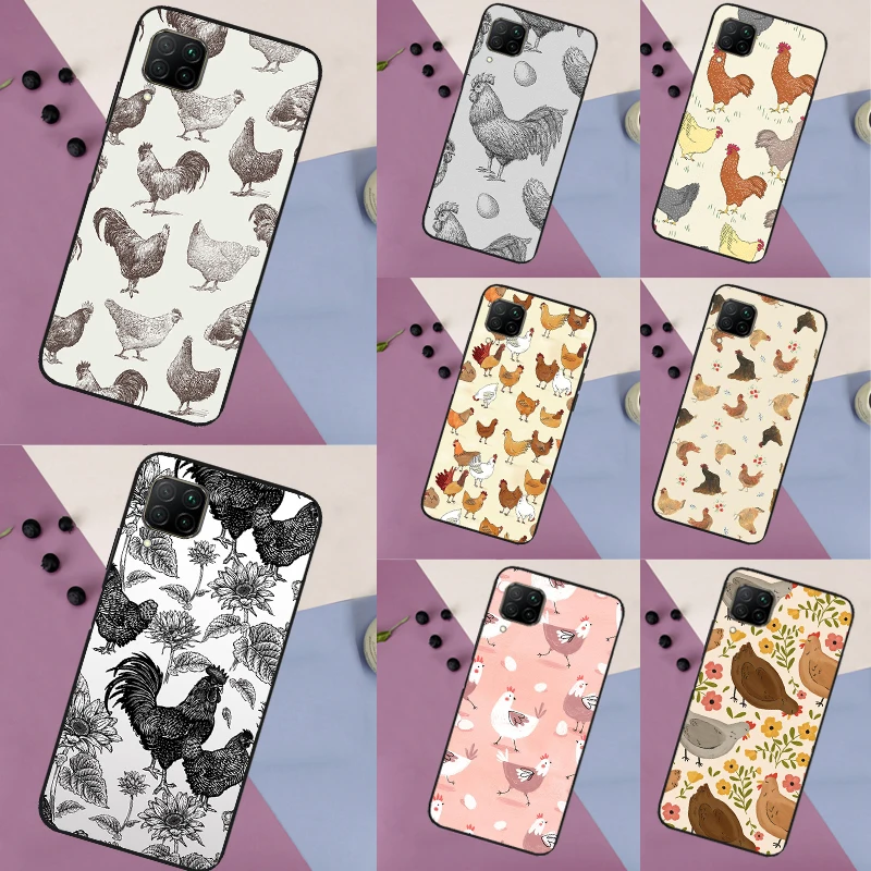 Чехол с рисунком курицы для Huawei Nova 9 10 SE 11i 8i 3i 5T Y90 Y91 Y70 Y60 Y61 P20 P30 P40 Lite P60 Pro