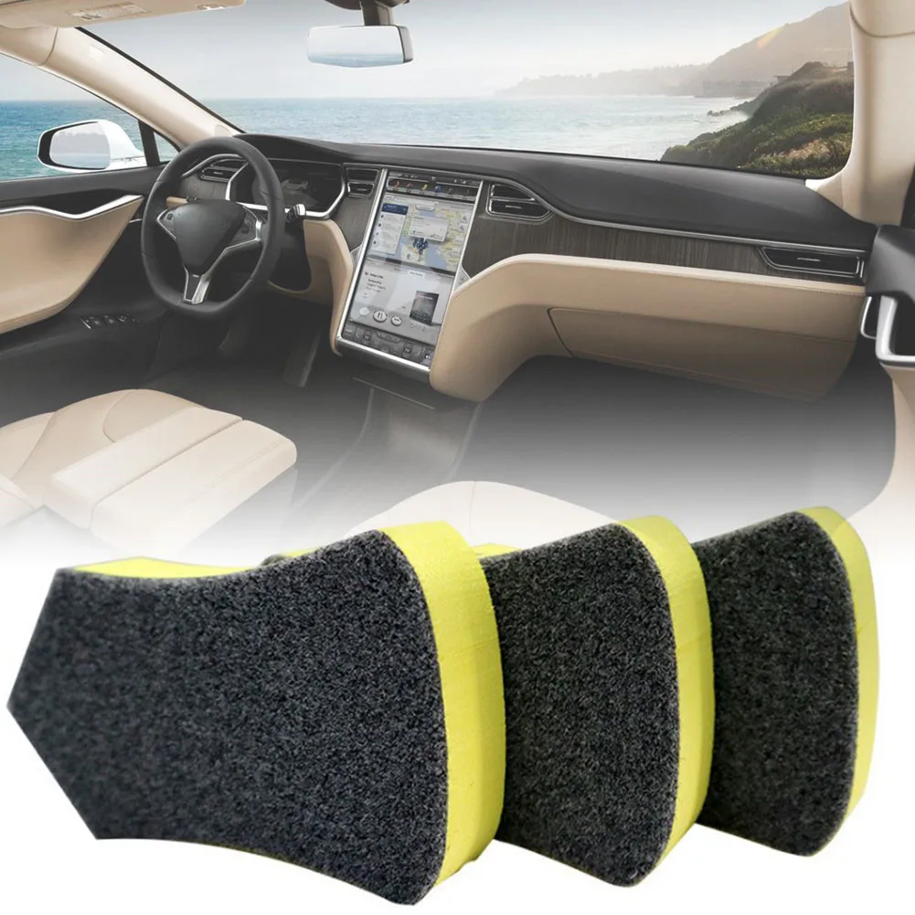 

Car Leather Seat Care Detailing Clean Nano Brush Auto Interior Wash Detailing Clean Nano Brush Car Accessorie Duster Sponge Pads