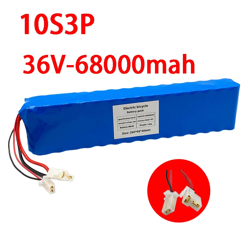 

Neue 36V 68000mah 10S3P batterie 600W 42V 18650 batterie pack für Xiaomi m365 Pro eBike fahrrad roller