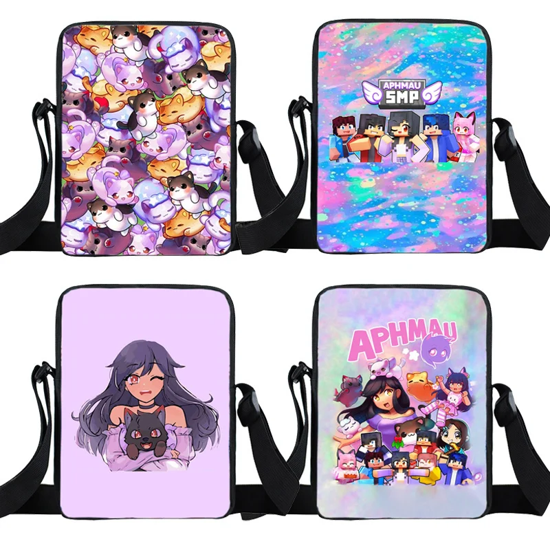 

Aphmau Merch Messenger Bags for Students Meows Fashionable Satchel Tote Shoulder Bag Lightweight Handbag