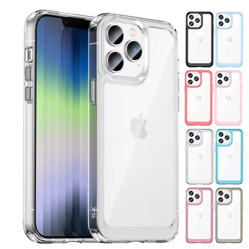 

For iPhone 14 Pro Case Luxury Shockproof Clear Hard Cover for iPhone 11 13 12 14 Pro Max 7 8 SE 2020 2022 2 3 Transparent Cover