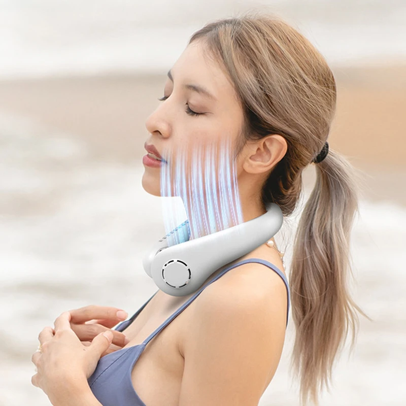 

Hanging Neck Small Fan Strong Wind Low Noise Summer Cooling Portable Fan Household Electrical Appliances and Long Endurance