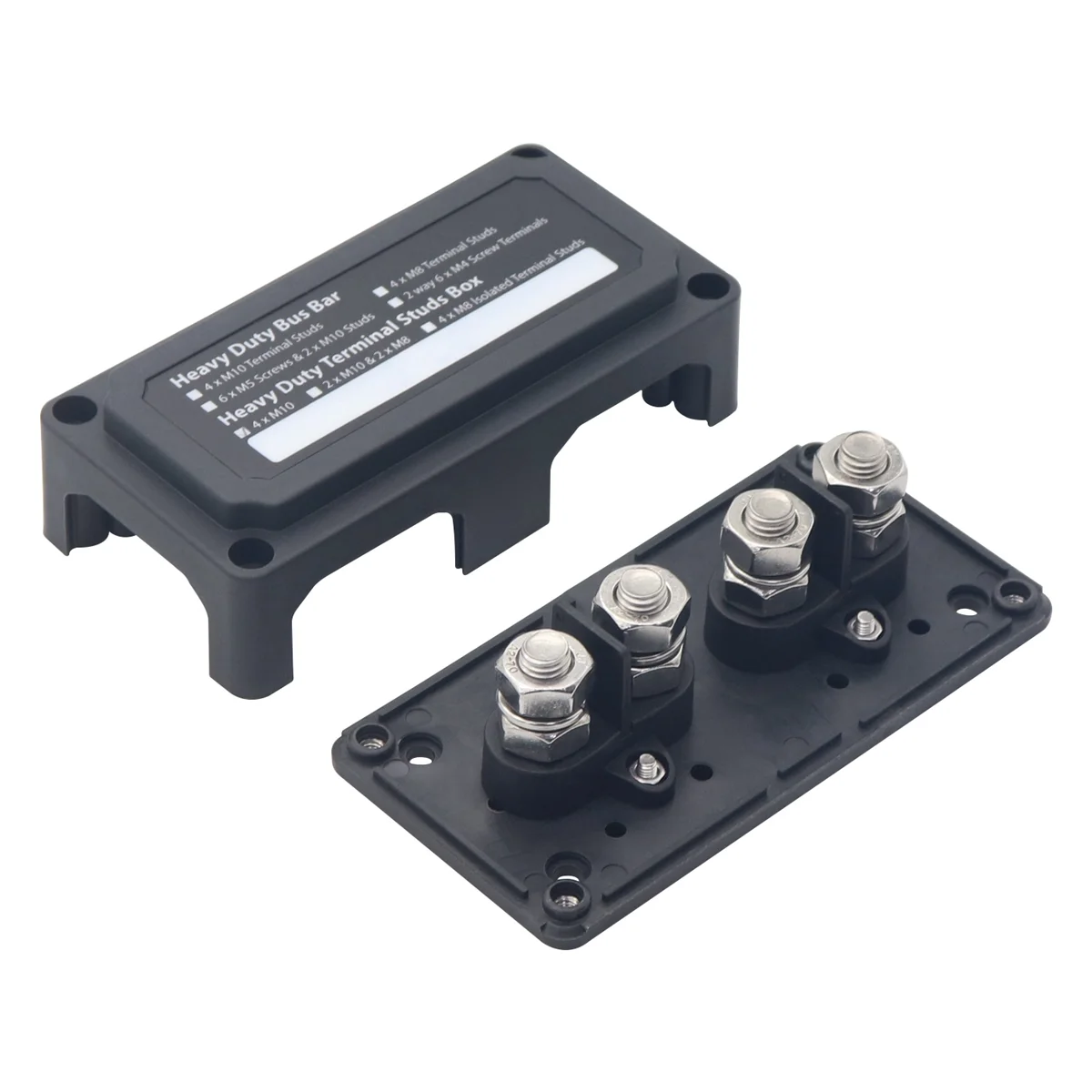 Распределительный блок шины 200А распределительный с 4 клеммными шпильками M10 (3/8