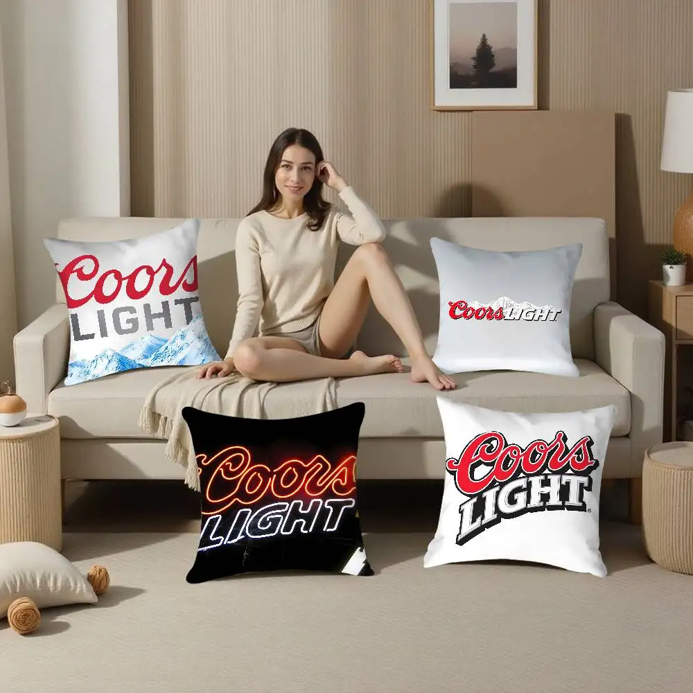 Фото Наволочка с пивом C-Coors, плюшевая ткань, мягкая наволочка, двухсторонняя наволочка с принтом, подарки для дома №2
