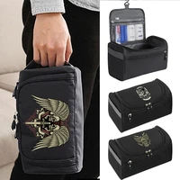 unisex travel cosmetic bag makeup beauty case make up organizer toiletry bag kits storage hanging wash pouch skull series
