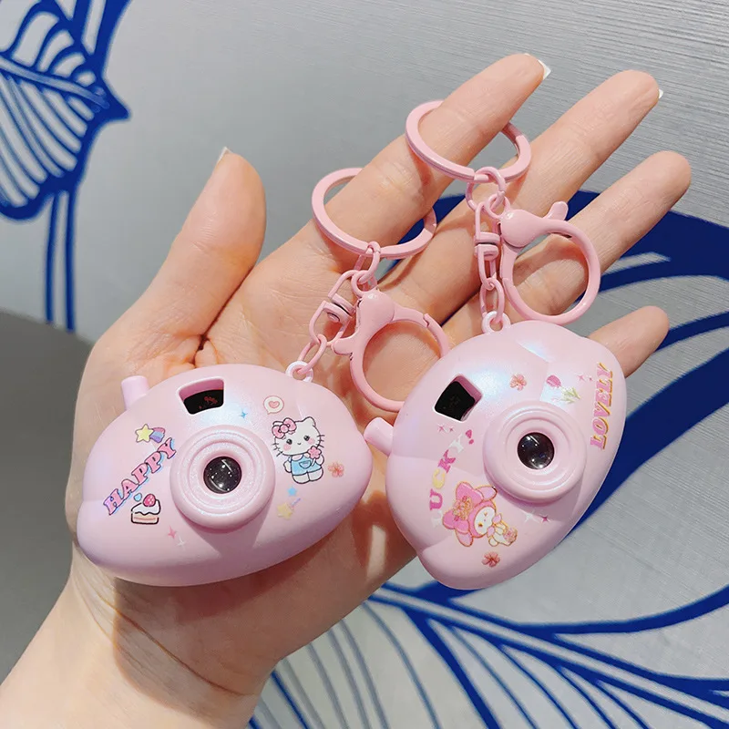 

Sanrio мультфильм Hello Kitty My Melody Kuromi облачная камера проекционная лампа брелок детские игрушки аниме брелок Подвеска подарок для детей