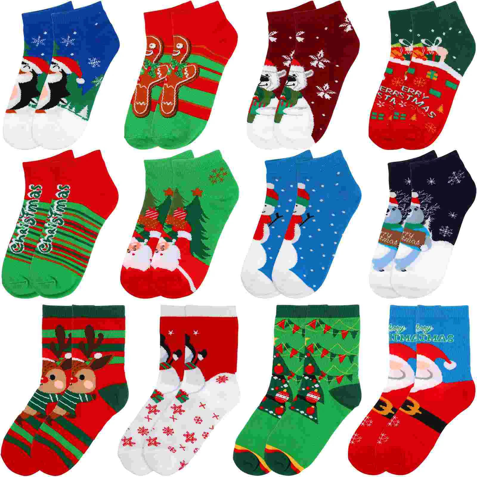 

Рождественские носки с календарём, рождественские чулки, рождественские хлопковые носки с обратным отсчётом, Женские Длинные Короткие сувениры