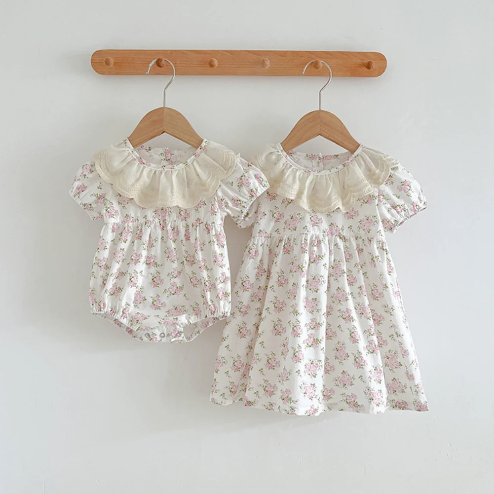 

Sister Costume Infant Baby Girls Romper and Dress