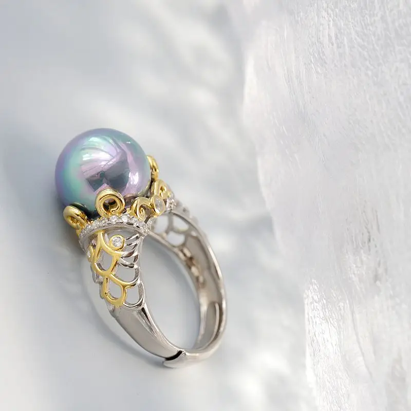 Оригинальные подвесные серебряные женские кольца в стиле ретро