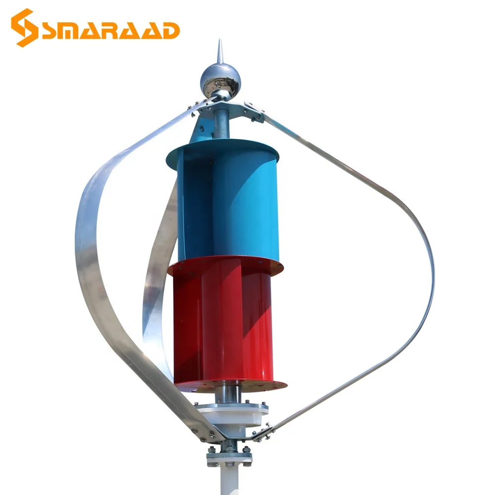 

Free Energy Generator 1000W 24V 48V Wind Power Mill Vertical Axis Low Start Up Wind Speed Efficient For Home Wind Turbine