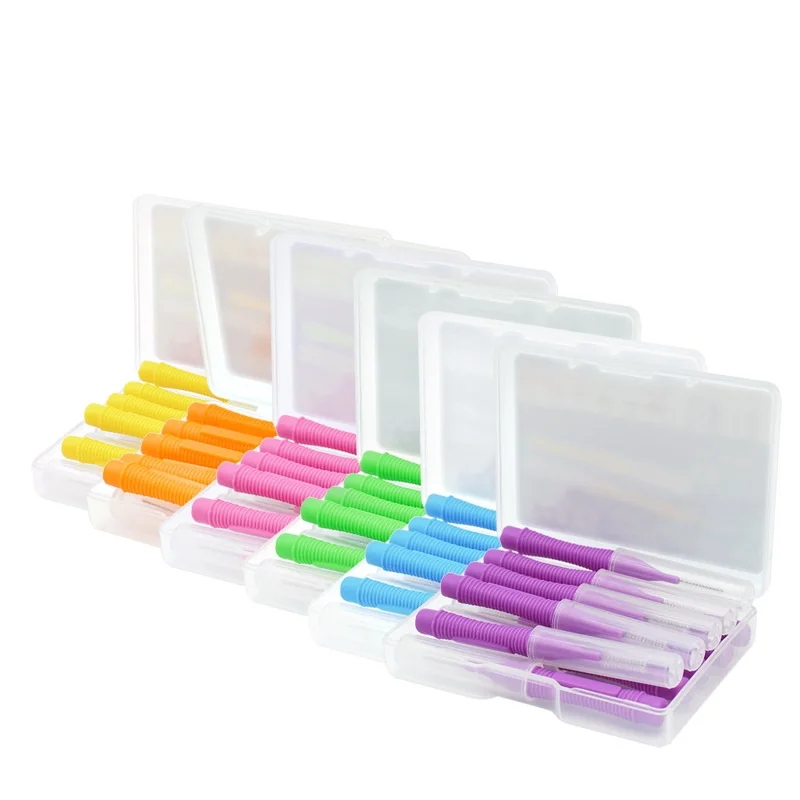 

10pc/box 0.4-1.5mm Interdental Brushes Health Care Tooth Push-Pull Escova Removes Food And Plaque Better Teeth Oral Hygiene Tool