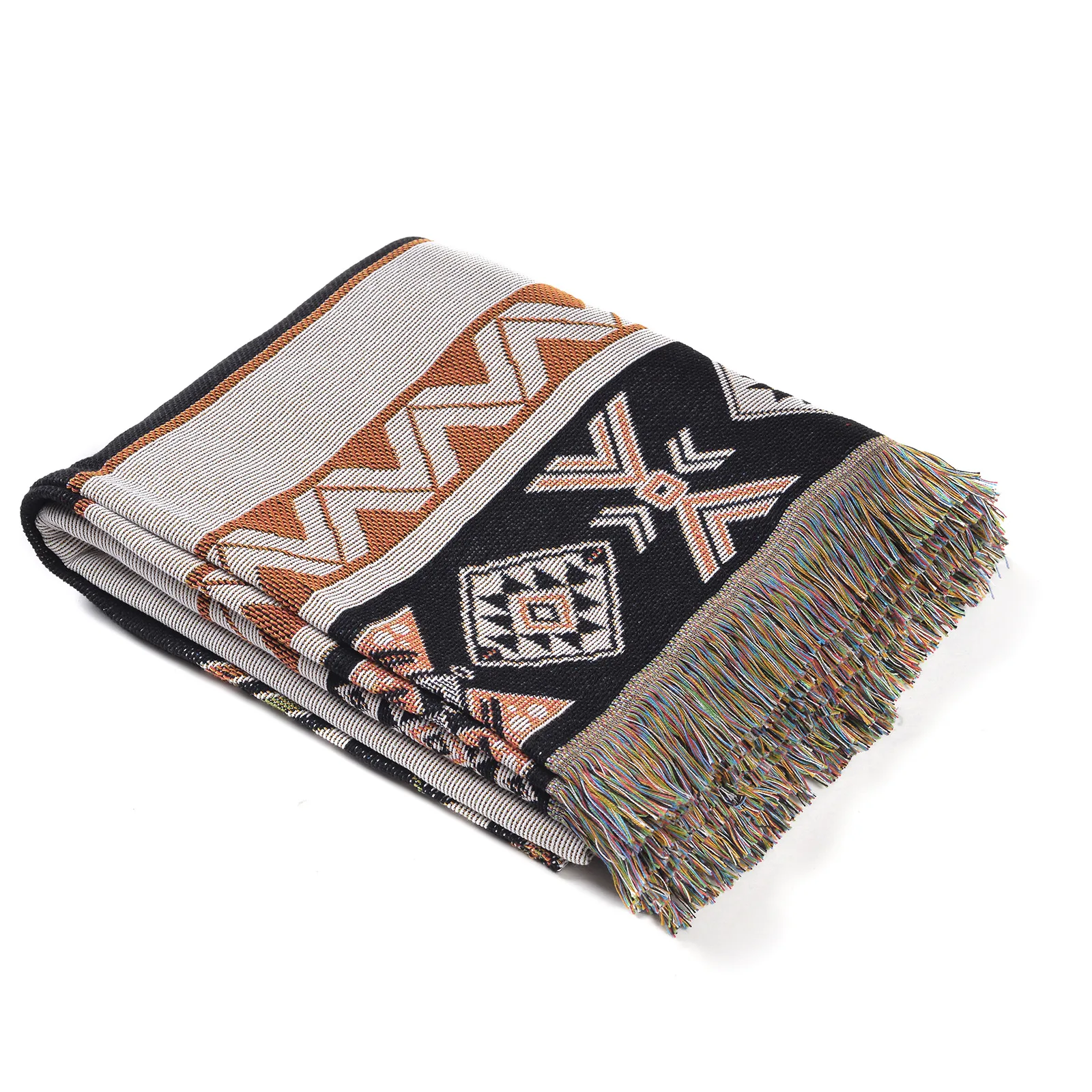 Пледы в богемном стиле одеяло двустороннее бохо хиппи цветное цветочное подарки